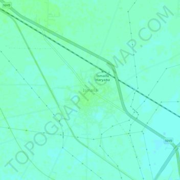 Carte topographique Ismaila, altitude, relief