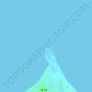 Carte topographique Oliktok Point, altitude, relief
