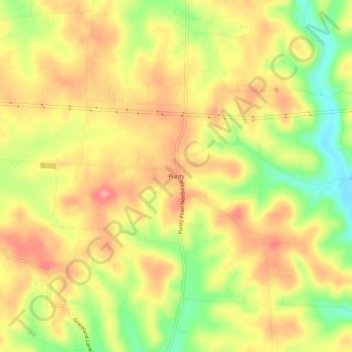 Carte topographique Purity, altitude, relief