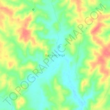 Carte topographique Barra do Ingá, altitude, relief