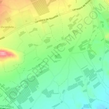 Carte topographique Sol del Camp, altitude, relief