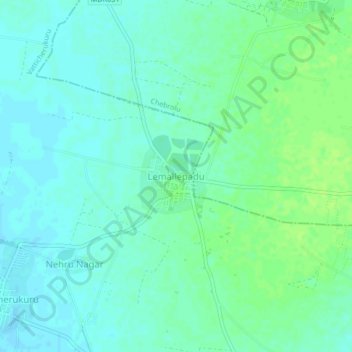 Carte topographique Lemallepadu, altitude, relief