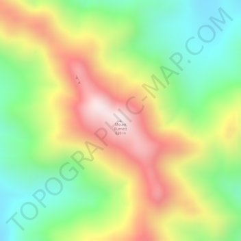 Carte topographique Mount Burnett, altitude, relief