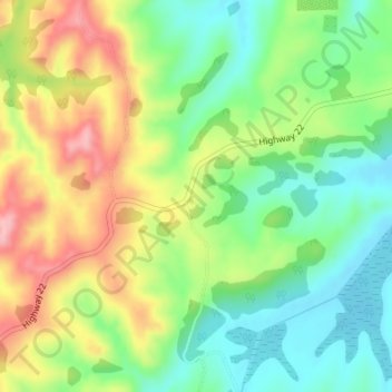 Carte topographique Glen Murray, altitude, relief