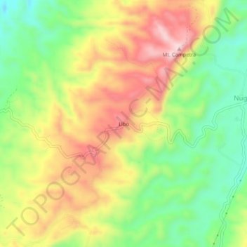 Carte topographique Libo, altitude, relief