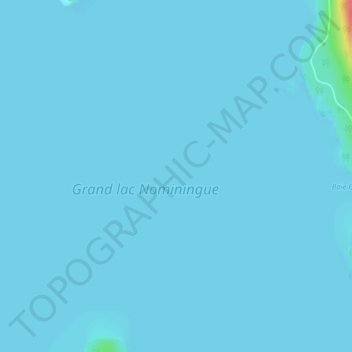 Carte topographique Lac Nominingue, altitude, relief