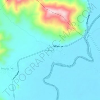 Carte topographique Robledo, altitude, relief