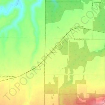 Carte topographique Foxboro, altitude, relief