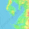 Carte topographique Coquina Key, altitude, relief