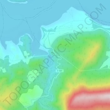Carte topographique Ruesta, altitude, relief