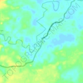 Carte topographique Kunyit, altitude, relief