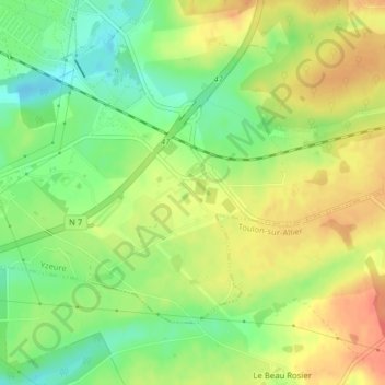 Carte topographique Millepertuis, altitude, relief