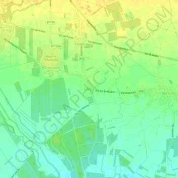 Carte topographique Lonca, altitude, relief