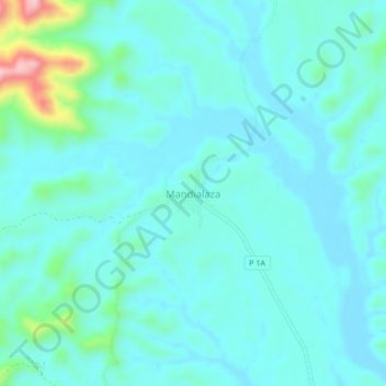 Carte topographique Mandialaza, altitude, relief