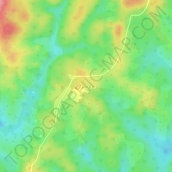 Carte topographique Mpagne, altitude, relief