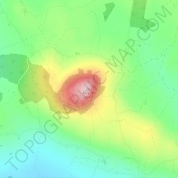 Carte topographique Tory Hill, altitude, relief