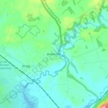 Carte topographique Holmrook, altitude, relief