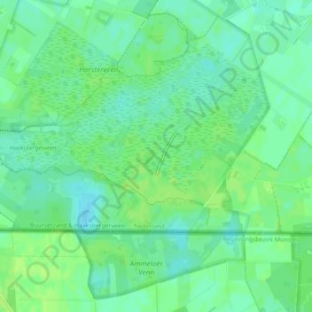 Carte topographique Siberië, altitude, relief