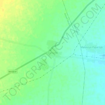 Carte topographique Varsada, altitude, relief