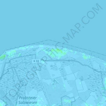 Carte topographique Heidkate, altitude, relief