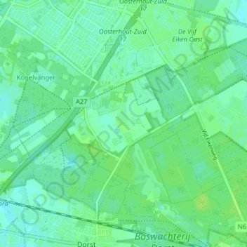 Carte topographique Seters, altitude, relief