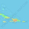Carte topographique Îles Turques-et-Caïques, altitude, relief
