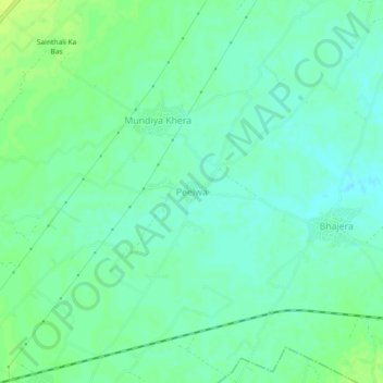 Carte topographique Peelwa, altitude, relief