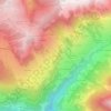 Carte topographique Vers Le Bois, altitude, relief