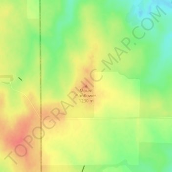 Carte topographique Mount Sunflower, altitude, relief