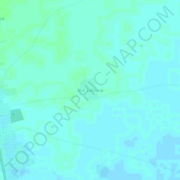 Carte topographique Ara Saboua, altitude, relief