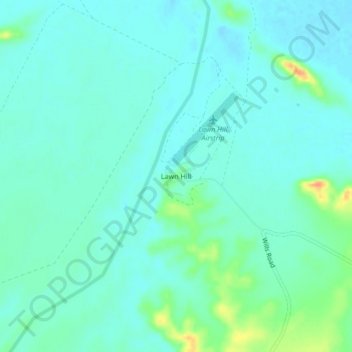 Carte topographique Lawn Hill, altitude, relief