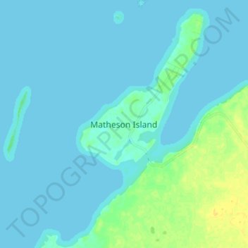 Carte topographique Matheson Island, altitude, relief