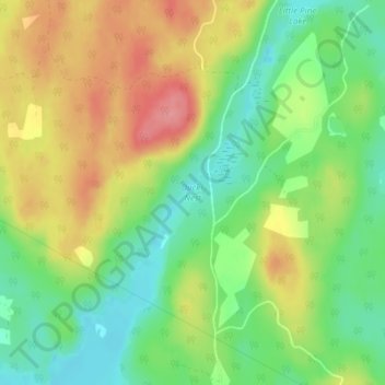 Carte topographique Ducks Nest, altitude, relief