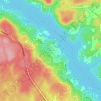 Carte topographique Larrimac, altitude, relief