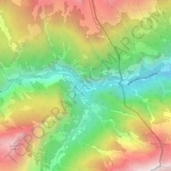 Carte topographique Gondo, altitude, relief