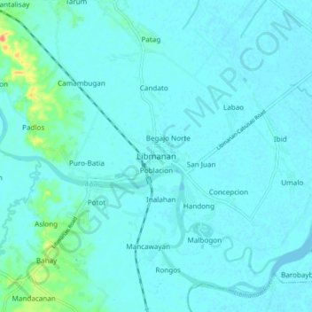 Carte topographique Libmanan, altitude, relief