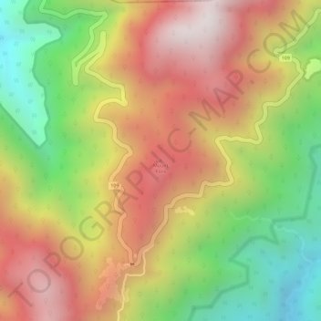 Carte topographique Mount Polis, altitude, relief