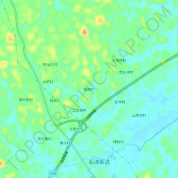 Carte topographique Hanang, altitude, relief