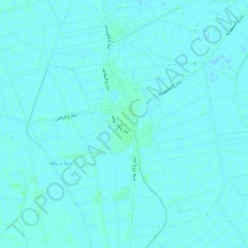 Carte topographique Al Wahhal, altitude, relief