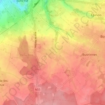 Carte topographique Le Luce, altitude, relief