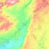 Carte topographique Afrin, altitude, relief