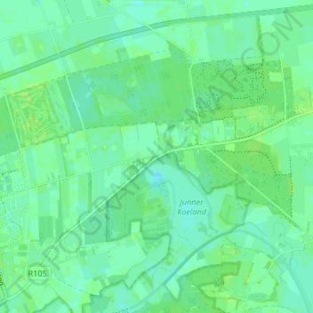 Carte topographique Hoogengraven, altitude, relief