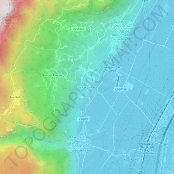 Carte topographique Entiklar - Niclara, altitude, relief