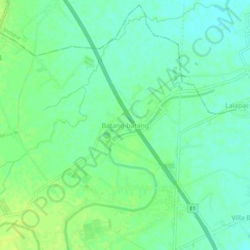 Carte topographique Batang-batang, altitude, relief