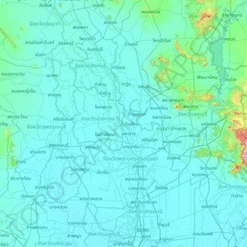 Carte topographique Ban Na Subdistrict Administrative Organization, altitude, relief