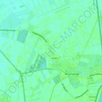 Carte topographique Stakenborg, altitude, relief