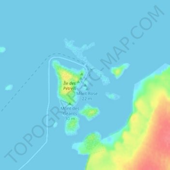 Carte topographique Mont Cervin, altitude, relief