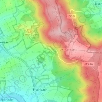 Carte topographique Dürrnhof, altitude, relief
