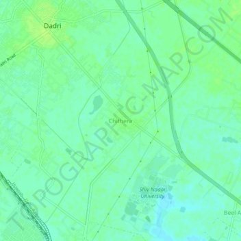 Carte topographique Chithera, altitude, relief