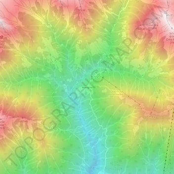 Carte topographique Arvogno, altitude, relief